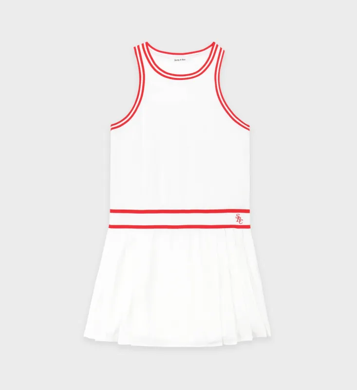 SRC Phoebe Dress - White/Red sold by Sporty and Rich