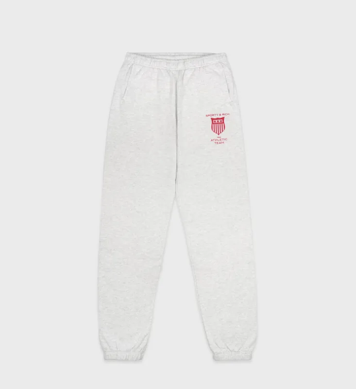 Athletic Team Sweatpant - Heather Gray sold by Sporty and Rich
