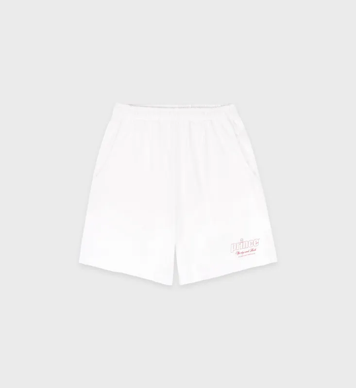 Prince Health Gym Short - White/Red sold by Sporty and Rich