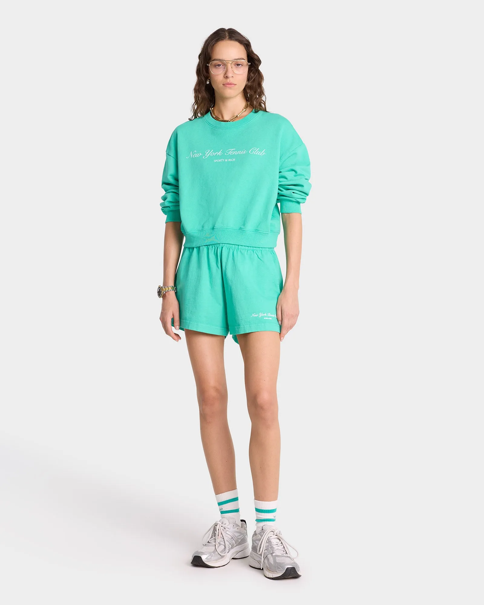 NY Tennis Club Disco Short - Caribbean/White sold by Sporty and Rich product image thumbnail 3