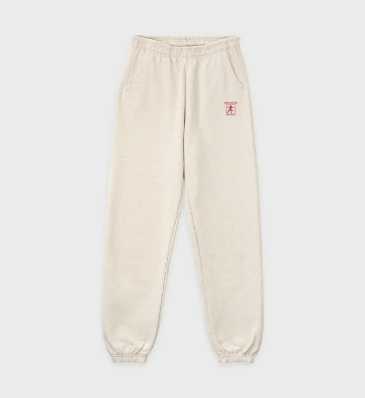 Jogger Sweatpants - Heather Oatmeal sold by Sporty and Rich