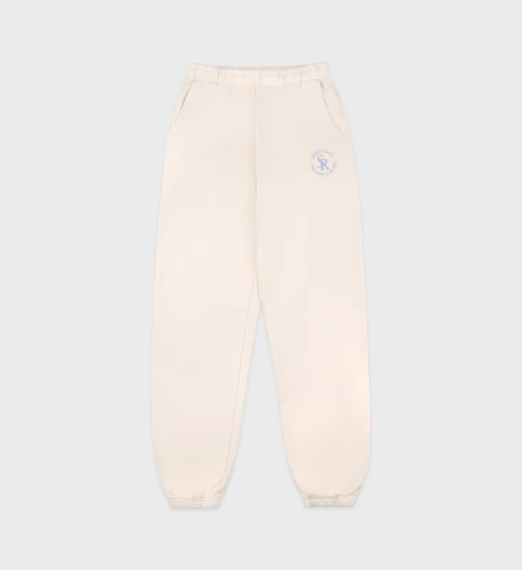 S&R Sweatpant - Cream/Sky Blue sold by Sporty and Rich