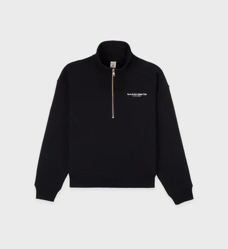 Athletic Club Quarter Zip - Black sold by Sporty and Rich