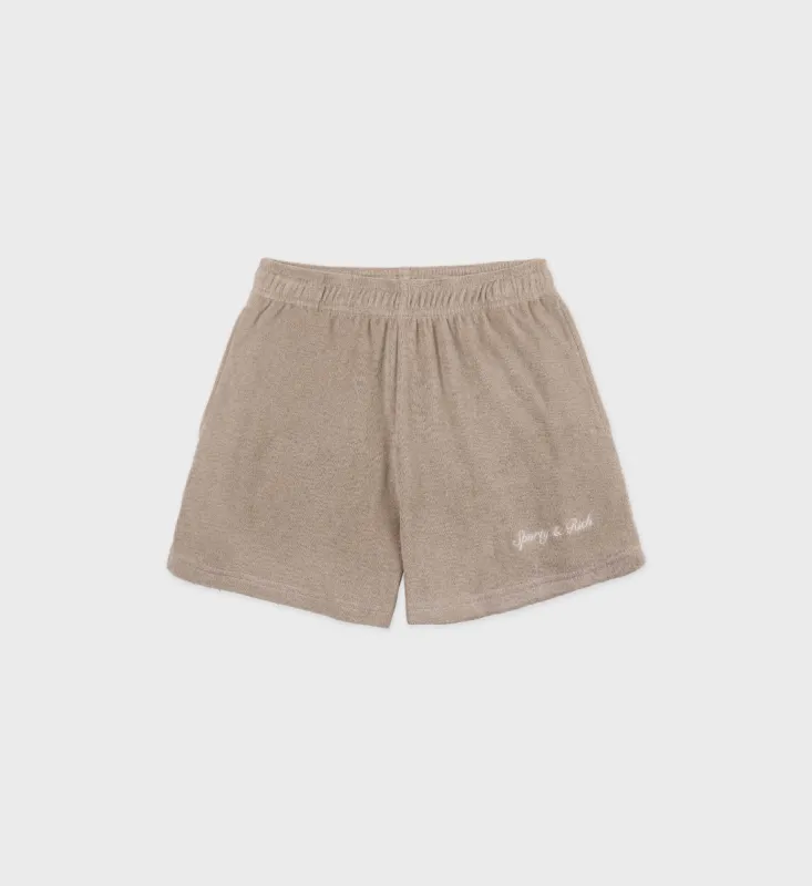 Syracuse Terry Short - Elephant/White sold by Sporty and Rich