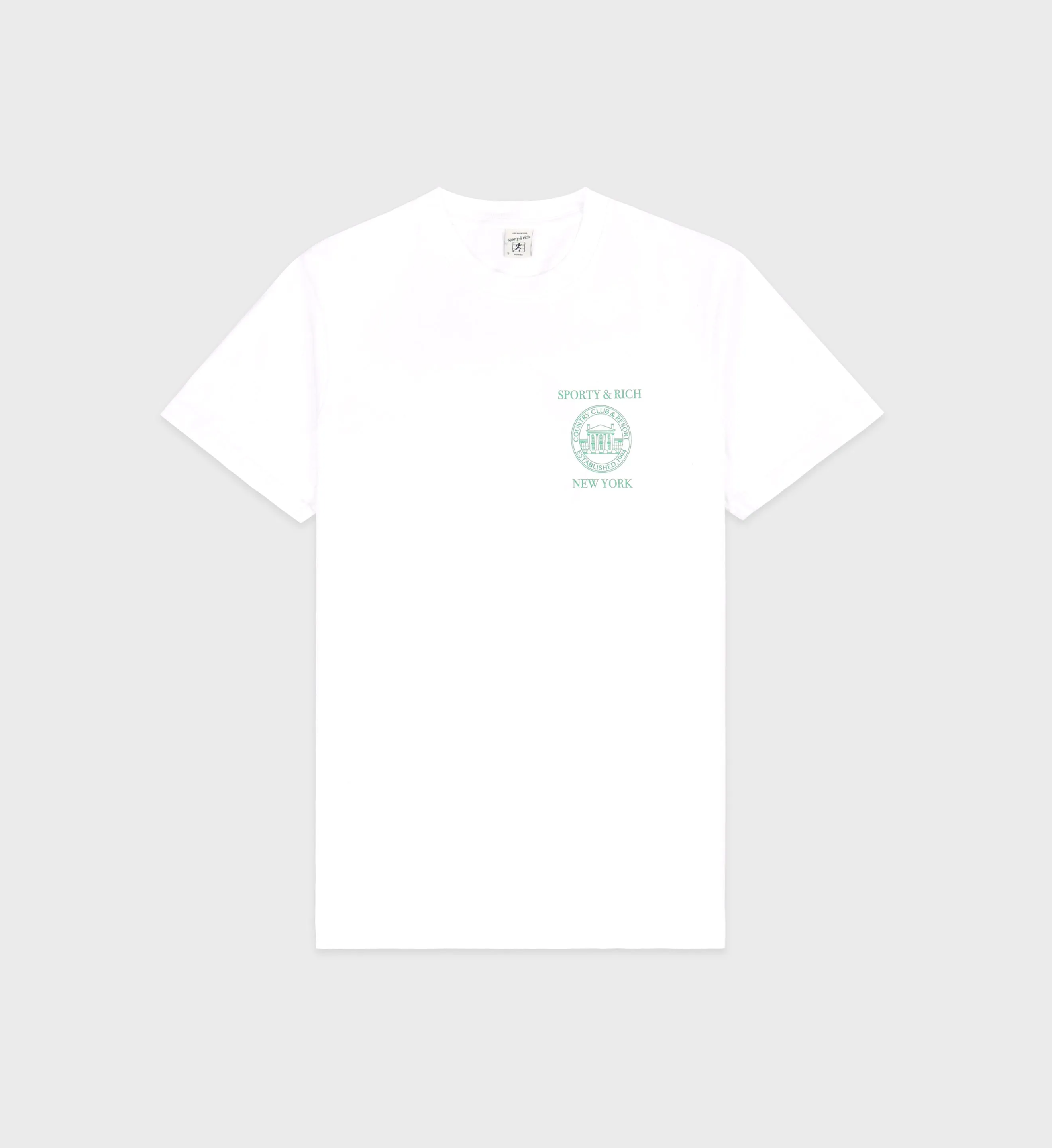 NY Resort T-Shirt - White/Verde sold by Sporty and Rich