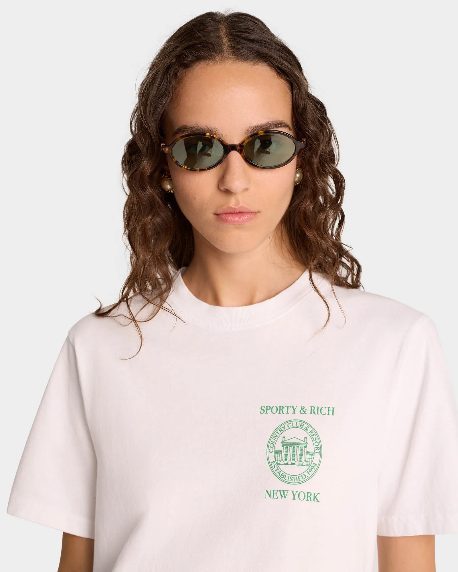 NY Resort T-Shirt - White/Verde sold by Sporty and Rich product image thumbnail 4