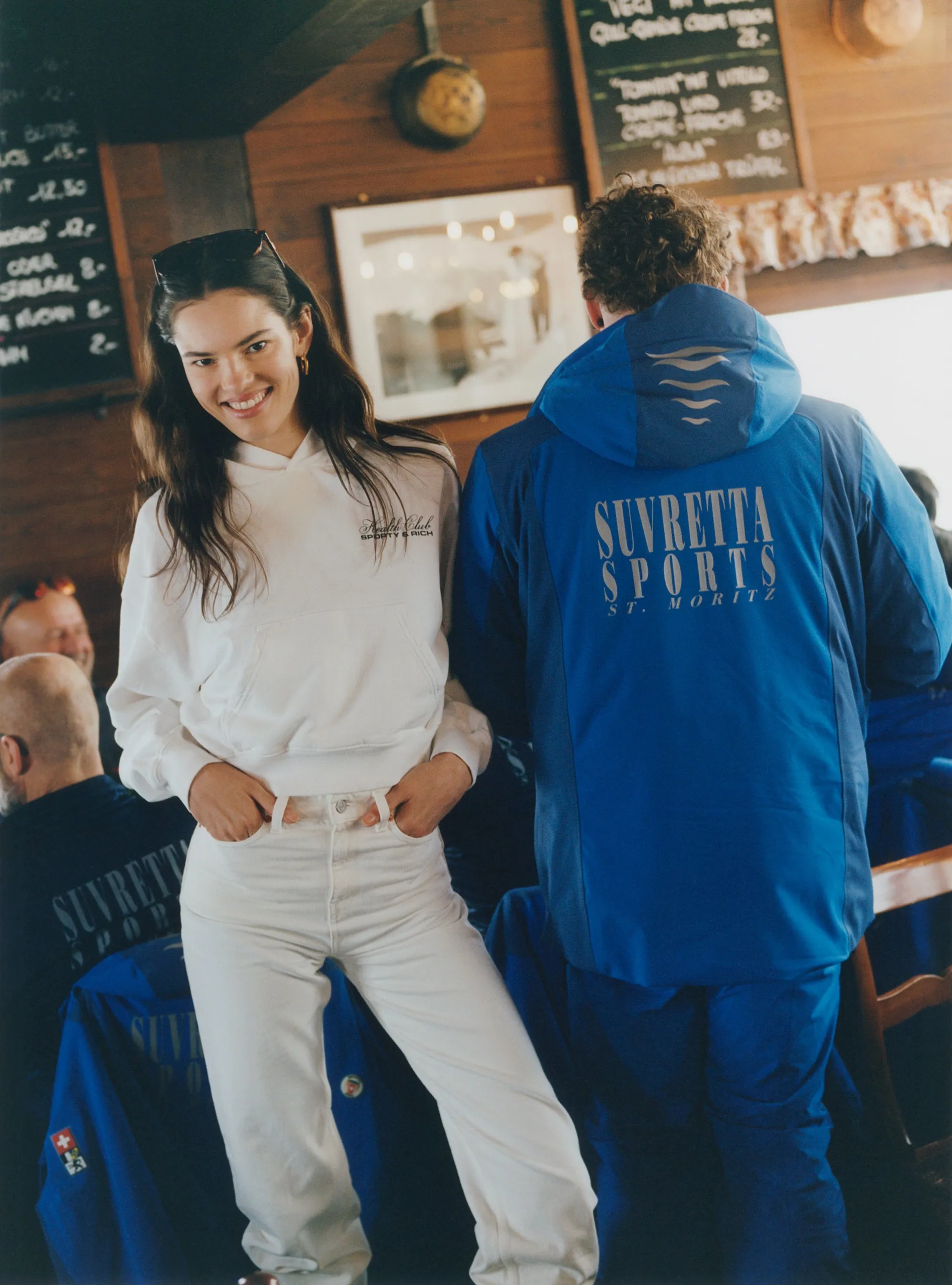 Made In USA Cropped Hoodie - White/Black sold by Sporty and Rich product image thumbnail 5