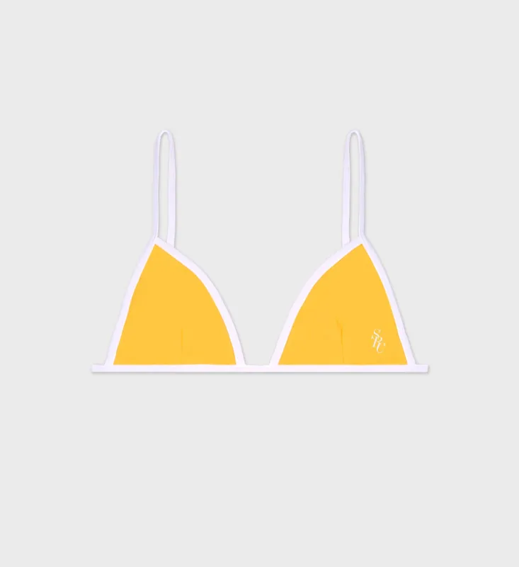 Kate Bikini Top - Sunshine Yellow/White sold by Sporty and Rich