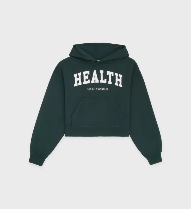 Health Ivy Cropped Hoodie - Forest sold by Sporty and Rich