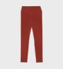 Serif Logo Ribbed Legging - Maroon/White sold by Sporty and Rich