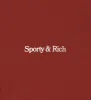 Serif Logo Ribbed Legging - Maroon/White sold by Sporty and Rich