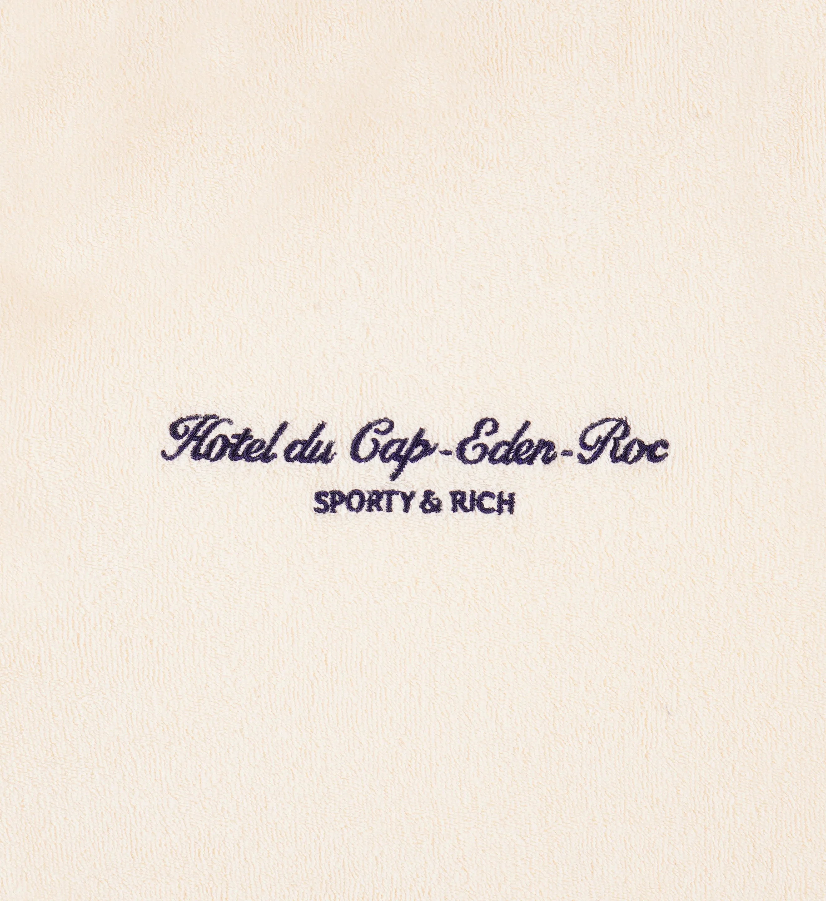 Hotel du Cap Cursive Terry Polo - Cream/Navy sold by Sporty and Rich product image thumbnail 3