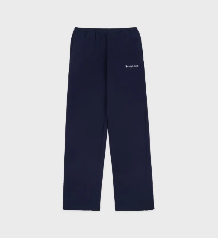 Wellness Club Soft Sweatpant - Navy/White sold by Sporty and Rich