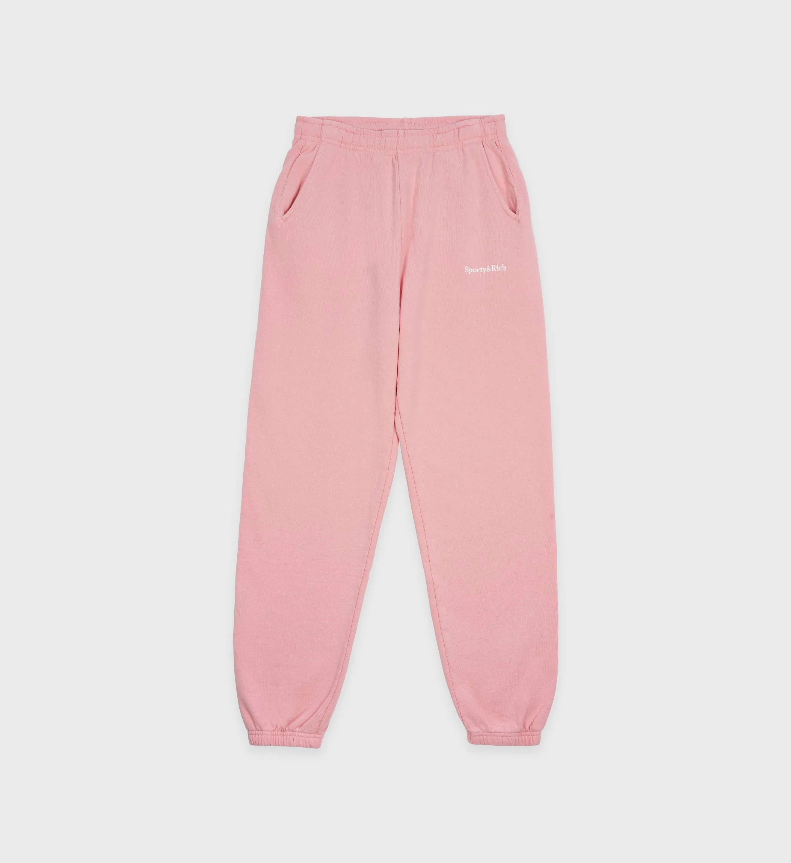 Serif Logo Sweatpant - Rose sold by Sporty and Rich