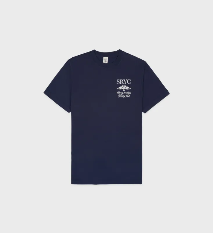 Yatch Club T-Shirt - Navy/White sold by Sporty and Rich