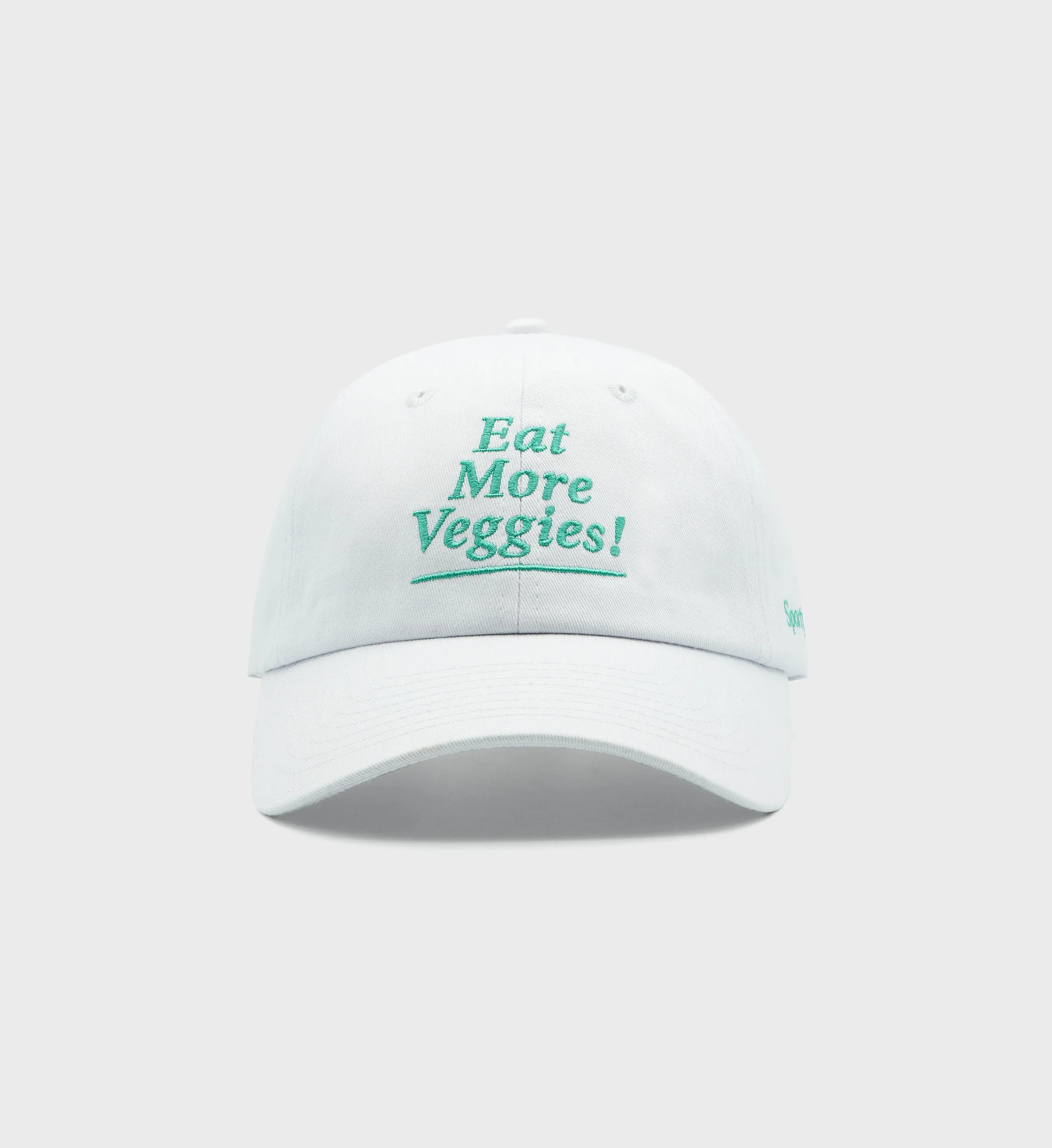 Eat More Veggies Hat - White/Amalfi Green sold by Sporty and Rich