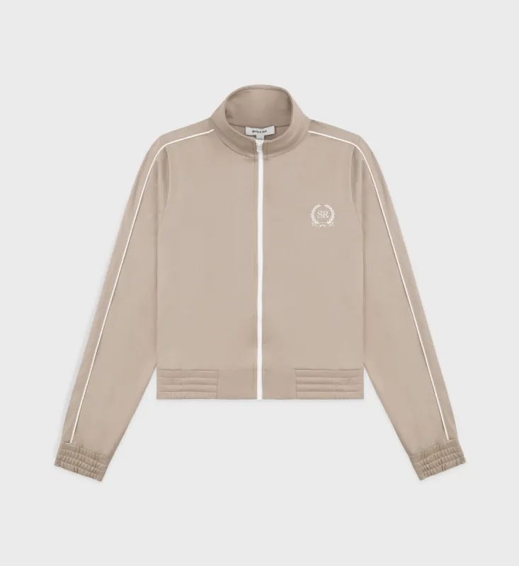 Golf Logo Track Jacket - Elephant/White sold by Sporty and Rich