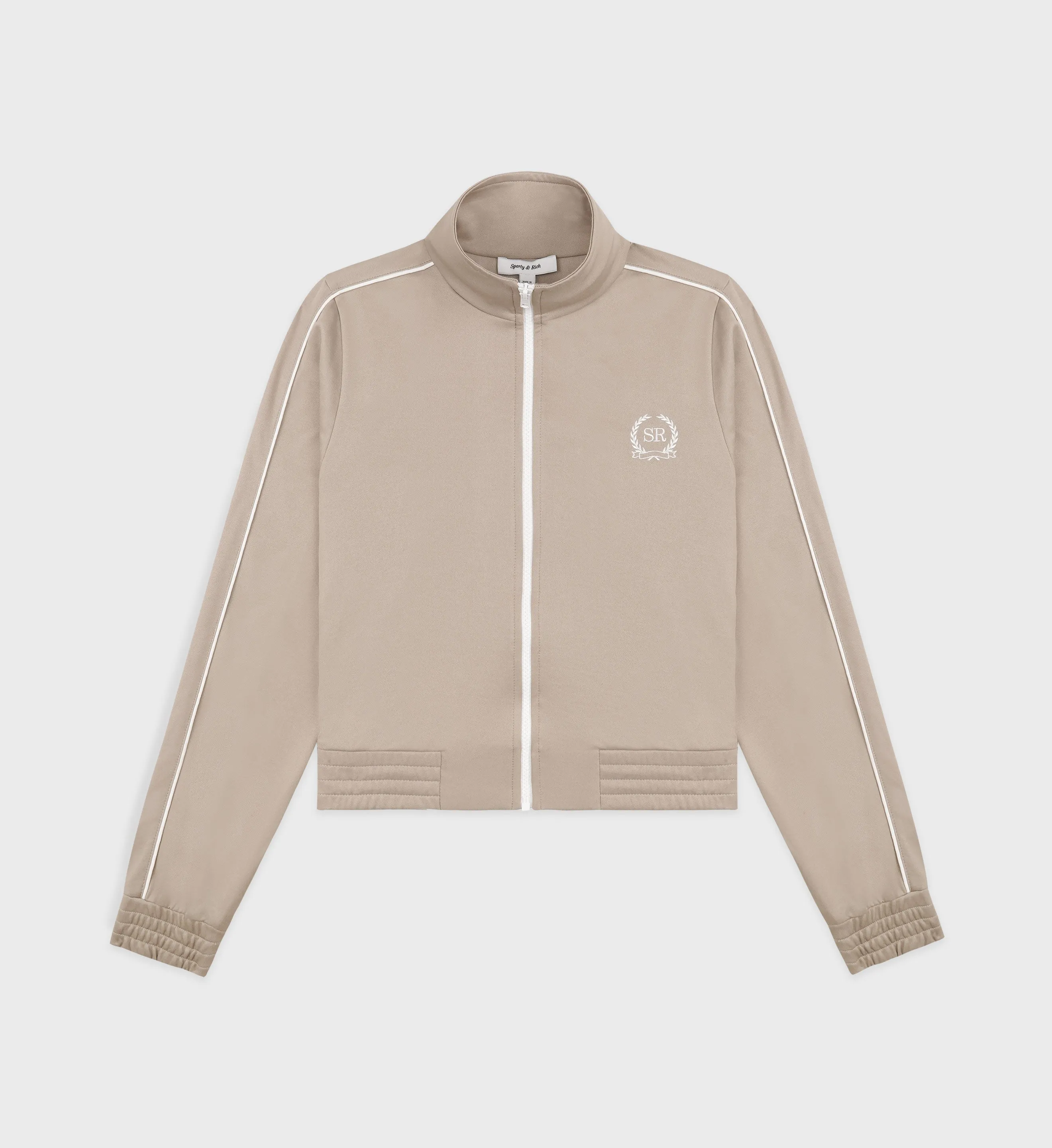 Golf Logo Track Jacket - Elephant/White sold by Sporty and Rich