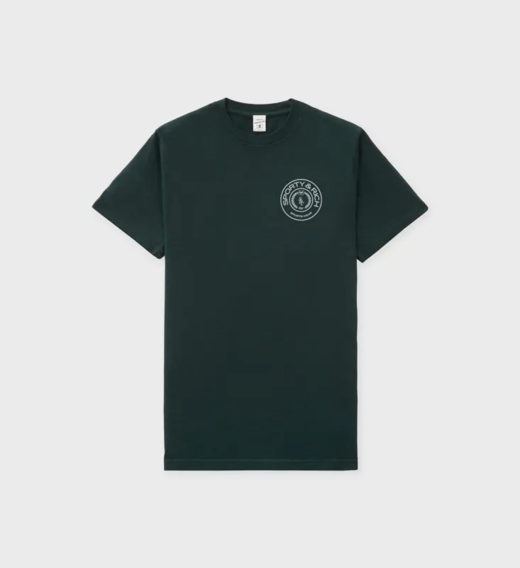Connecticut Crest T-Shirt - Forest sold by Sporty and Rich