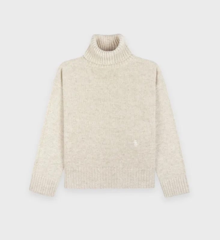 SRC Turtleneck - Heather Beige sold by Sporty and Rich