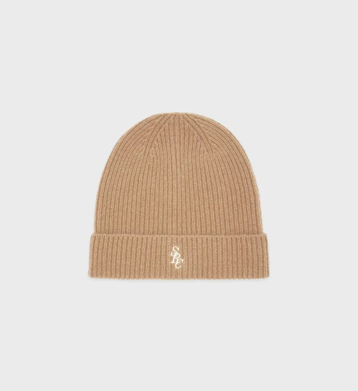 SRC Cashmere Beanie - Camel sold by Sporty and Rich