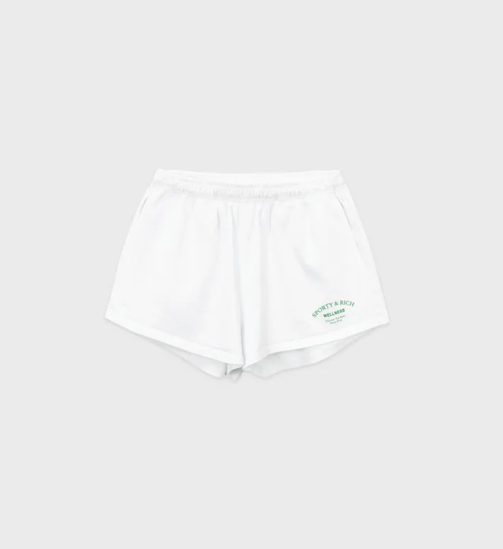 Wellness Studio Disco Short - White/Jolly Green sold by Sporty and Rich