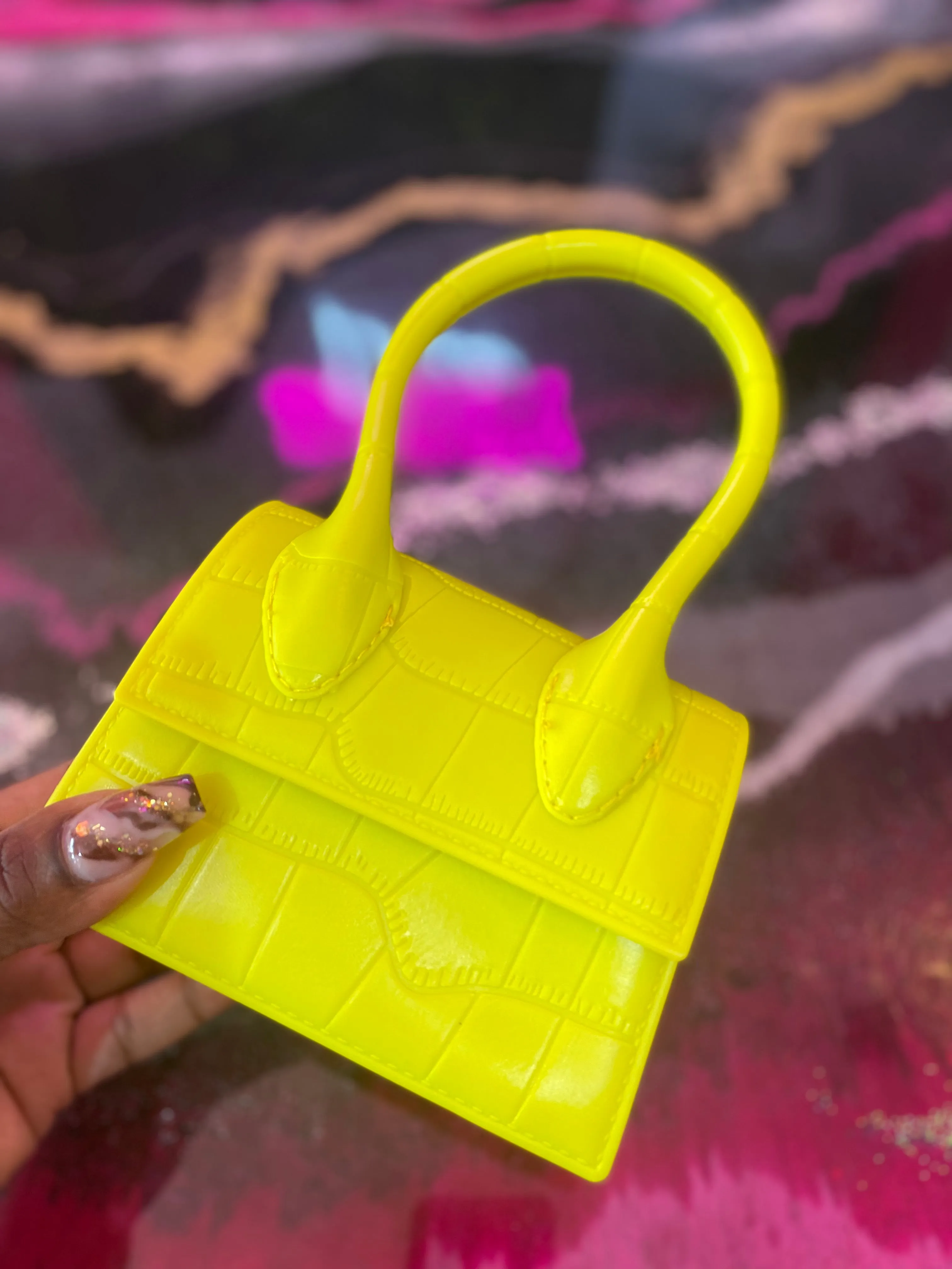 Sassy Mini Croc Bag - Neon sold by Sassyluxe