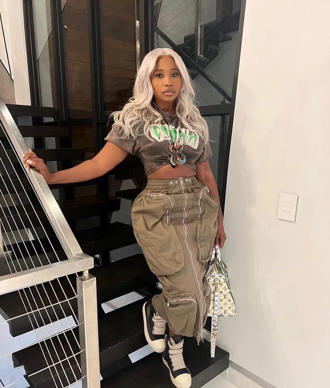 India Cargo Skirt - Khaki sold by Sassyluxe