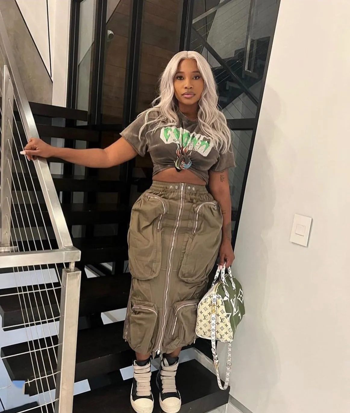 India Cargo Skirt - Khaki sold by Sassyluxe product image thumbnail 2