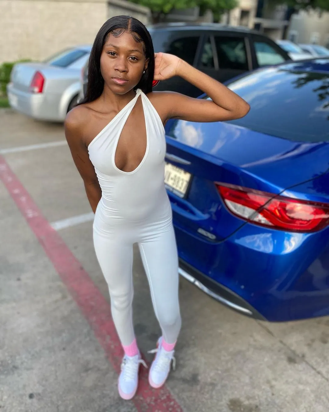 Sculpt Cut Out Jumpsuit - White sold by Sassyluxe