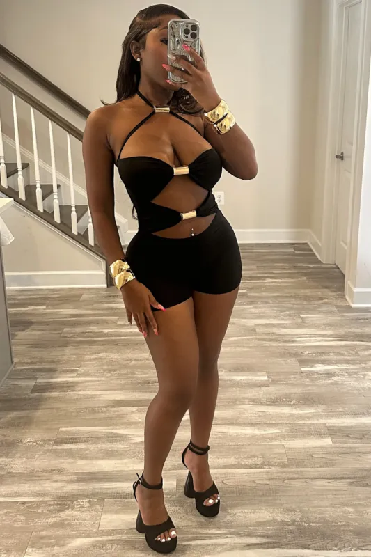 Audacious Cut Out Romper sold by Sassyluxe