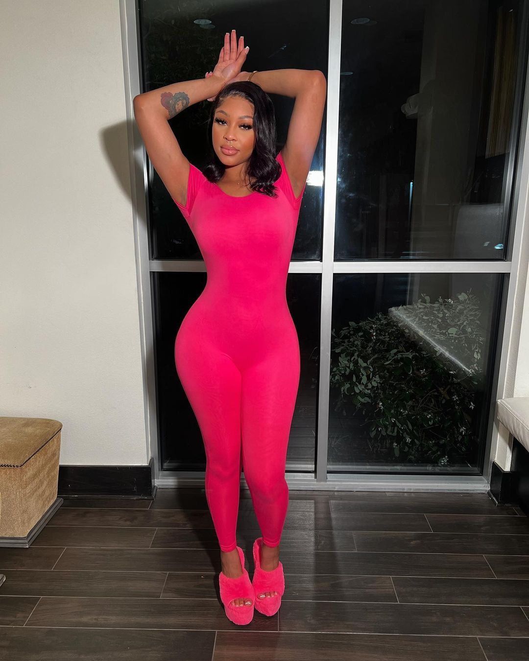 Baesic Baddies Jumpsuit - Pink sold by Sassyluxe product image thumbnail 4