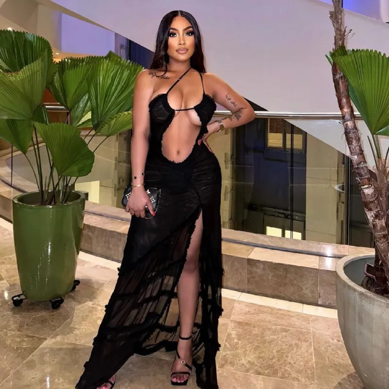 Yasss Hunny Maxi Dress - Black sold by Sassyluxe