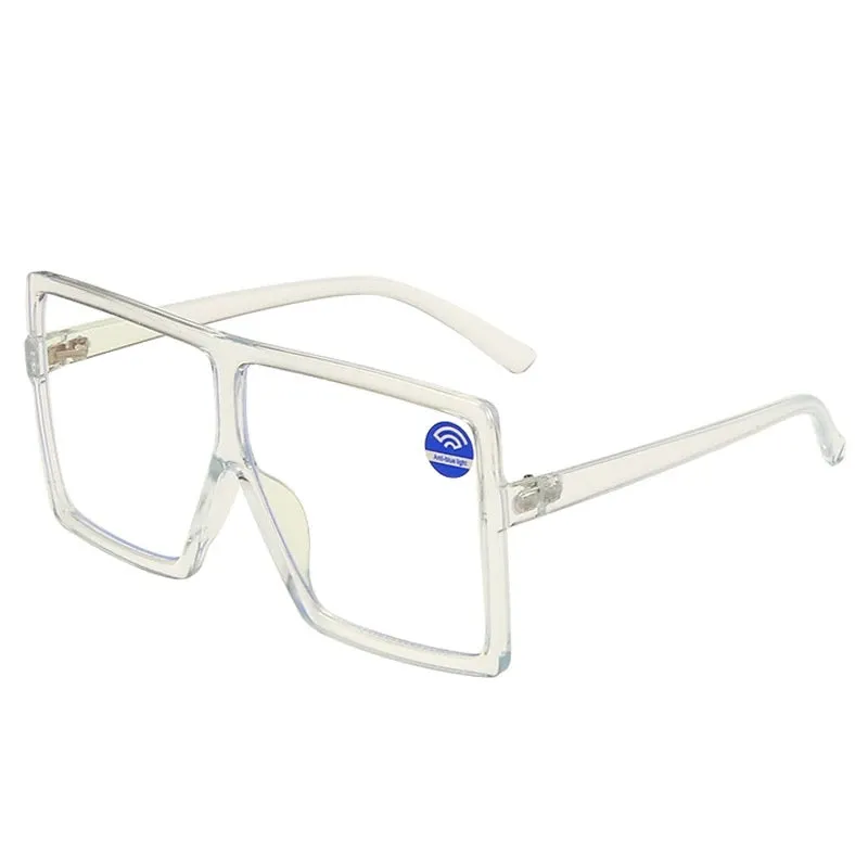 Oversized Square Sunglasses - Clear sold by Sassyluxe