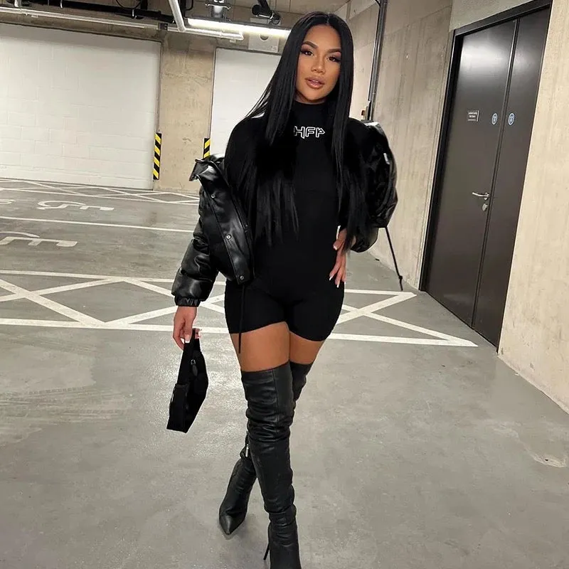 Necessity Ribbed Playsuit - Black sold by Sassyluxe product image thumbnail 3