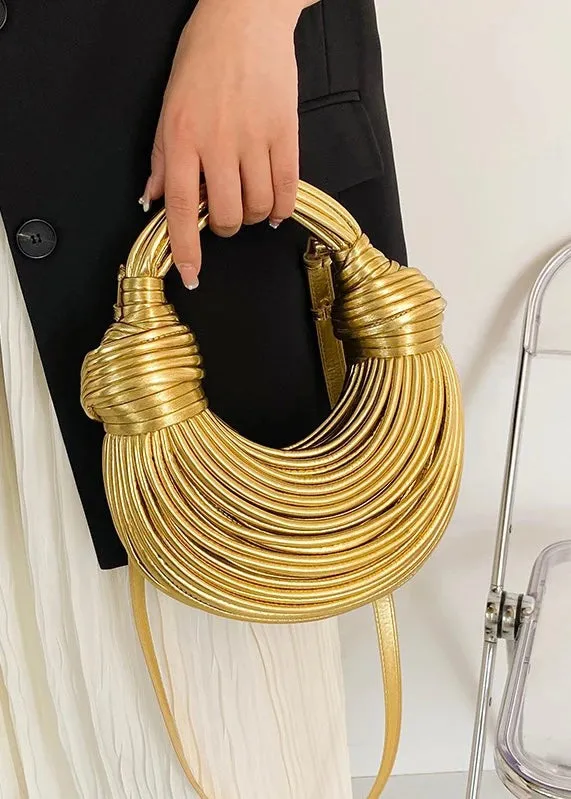 The Finer Things Double Knot Bag - Gold sold by Sassyluxe