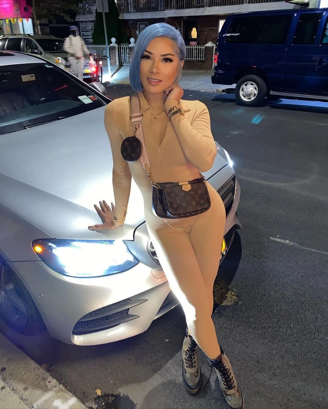 Lucky Label Ribbed Jumpsuit - Nude sold by Sassyluxe product image thumbnail 2