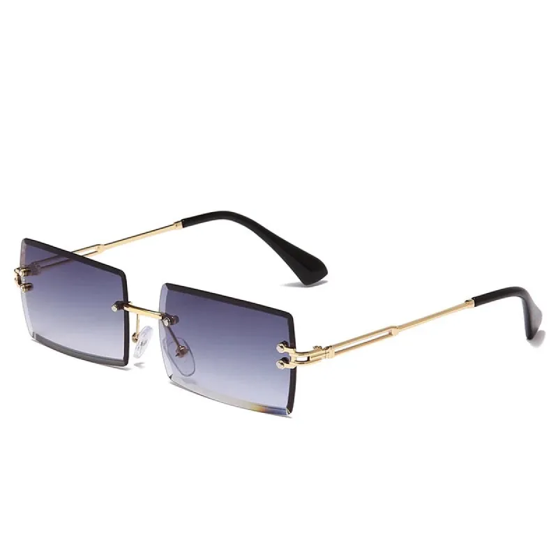 90's Rimless Sunglasses - Grey sold by Sassyluxe