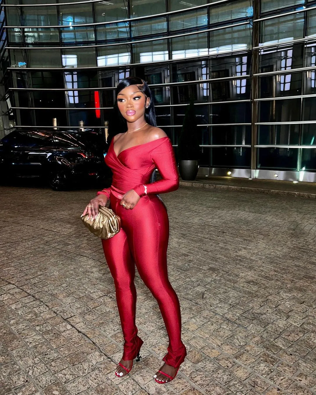 Been That Girl Off Shoulder Pants Set - Red sold by Sassyluxe product image thumbnail 3