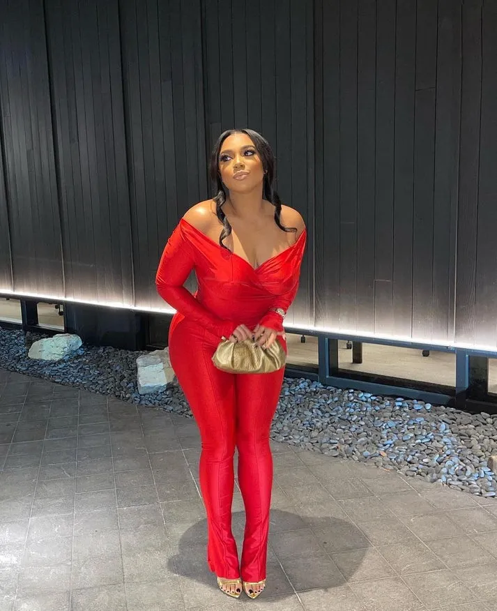 Been That Girl Off Shoulder Pants Set - Red sold by Sassyluxe product image thumbnail 4