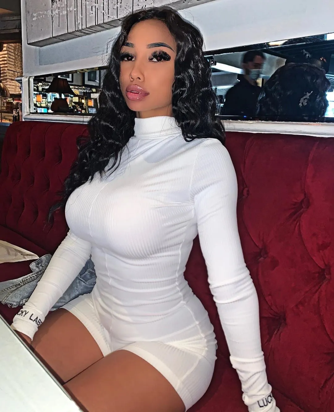 Lucky Label Ribbed Playsuit - White sold by Sassyluxe