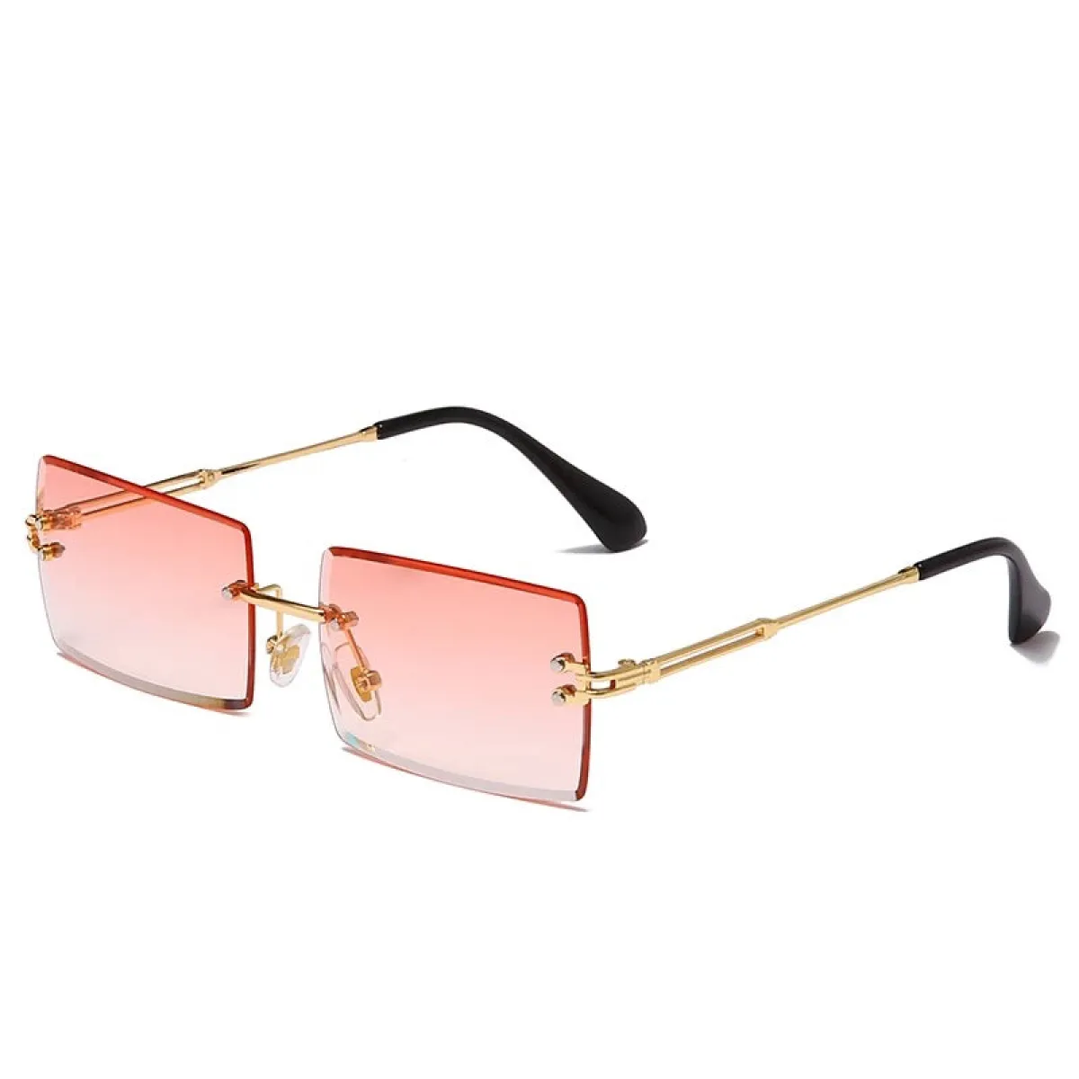 90's Rimless Sunglasses - Pink sold by Sassyluxe