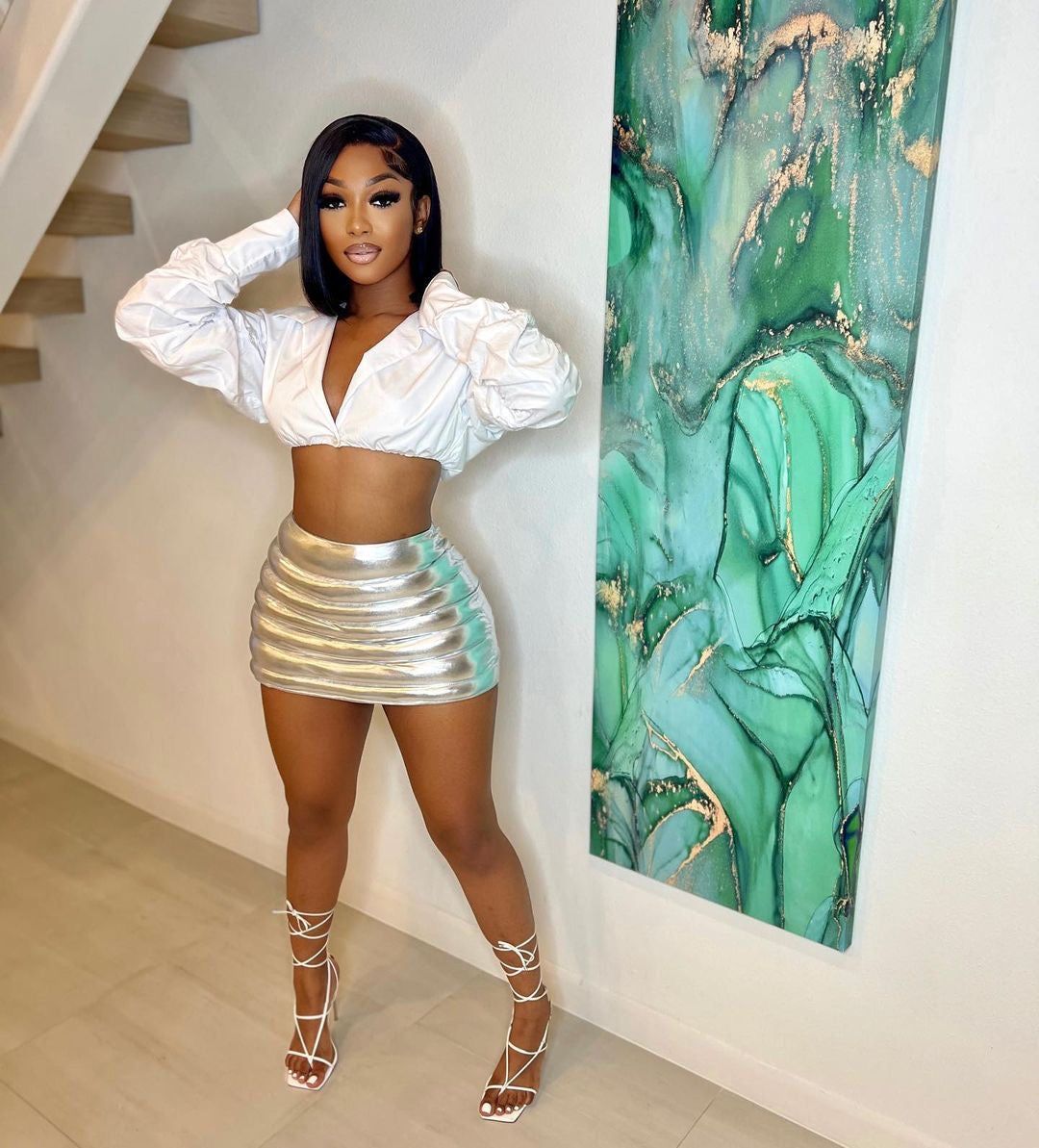 Miss Thang Cropped Shirt sold by Sassyluxe product image thumbnail 2