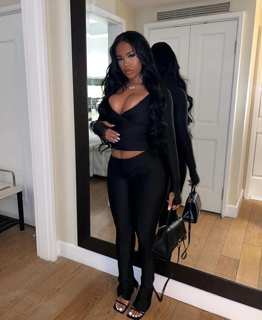 Been That Girl Off Shoulder Pants Set - Black sold by Sassyluxe product image thumbnail 4