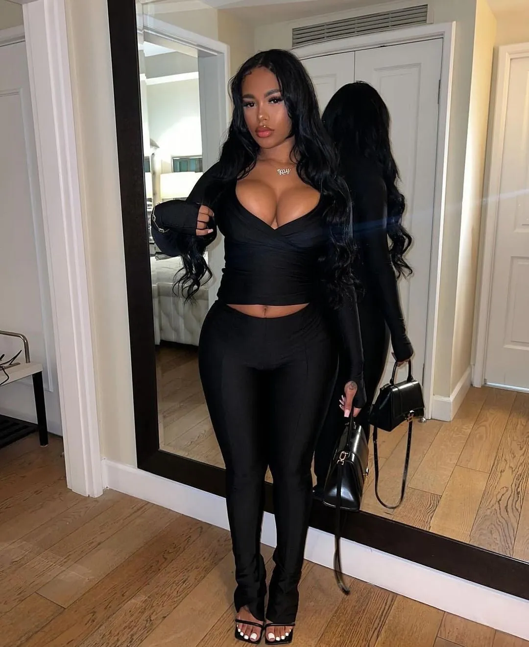 Been That Girl Off Shoulder Pants Set - Black sold by Sassyluxe product image thumbnail 5