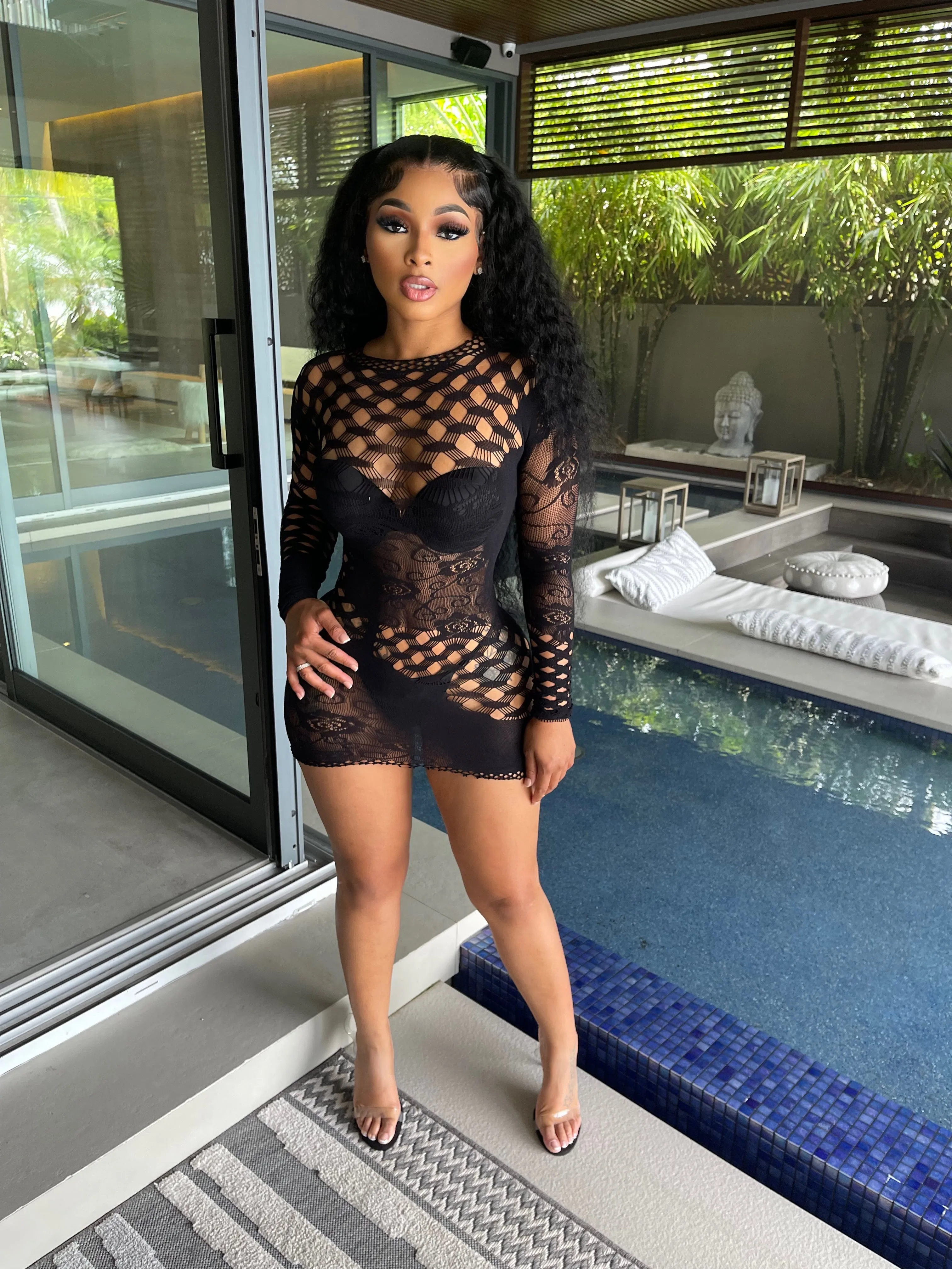 Lil Hottie Lingerie Dress - Black sold by Sassyluxe