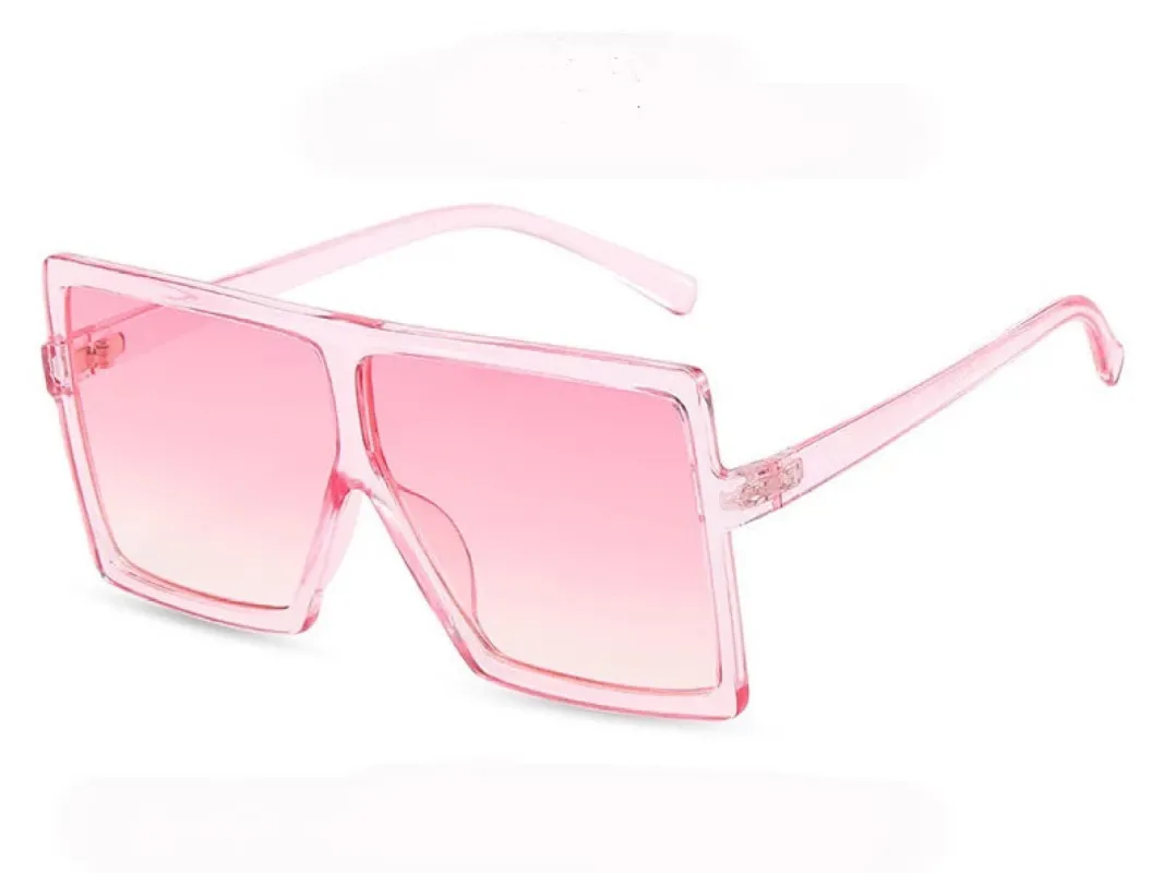 Oversized Square Sunglasses - Pink Ombre sold by Sassyluxe