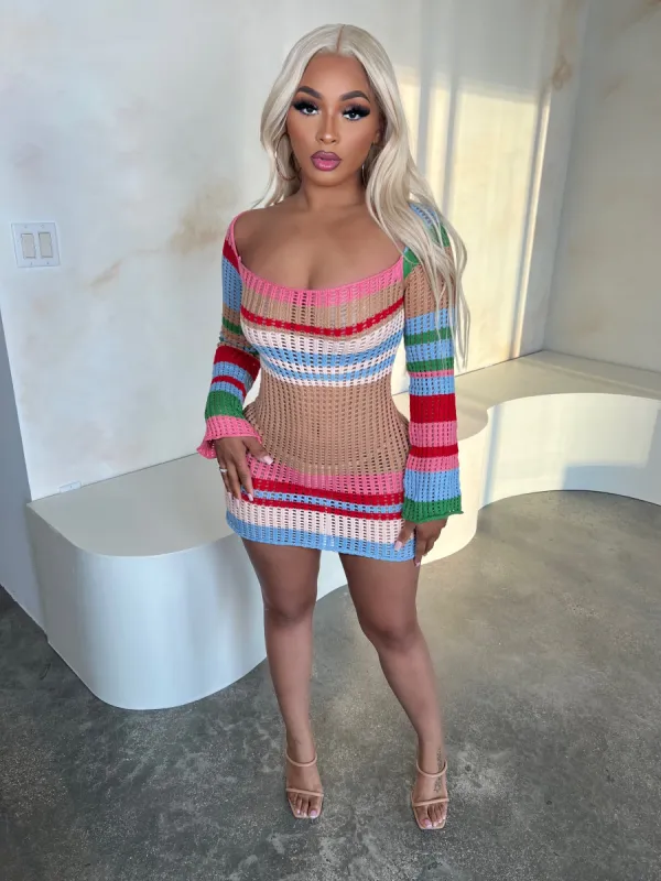 Cherry Drop Crochet Mini Dress sold by Sassyluxe