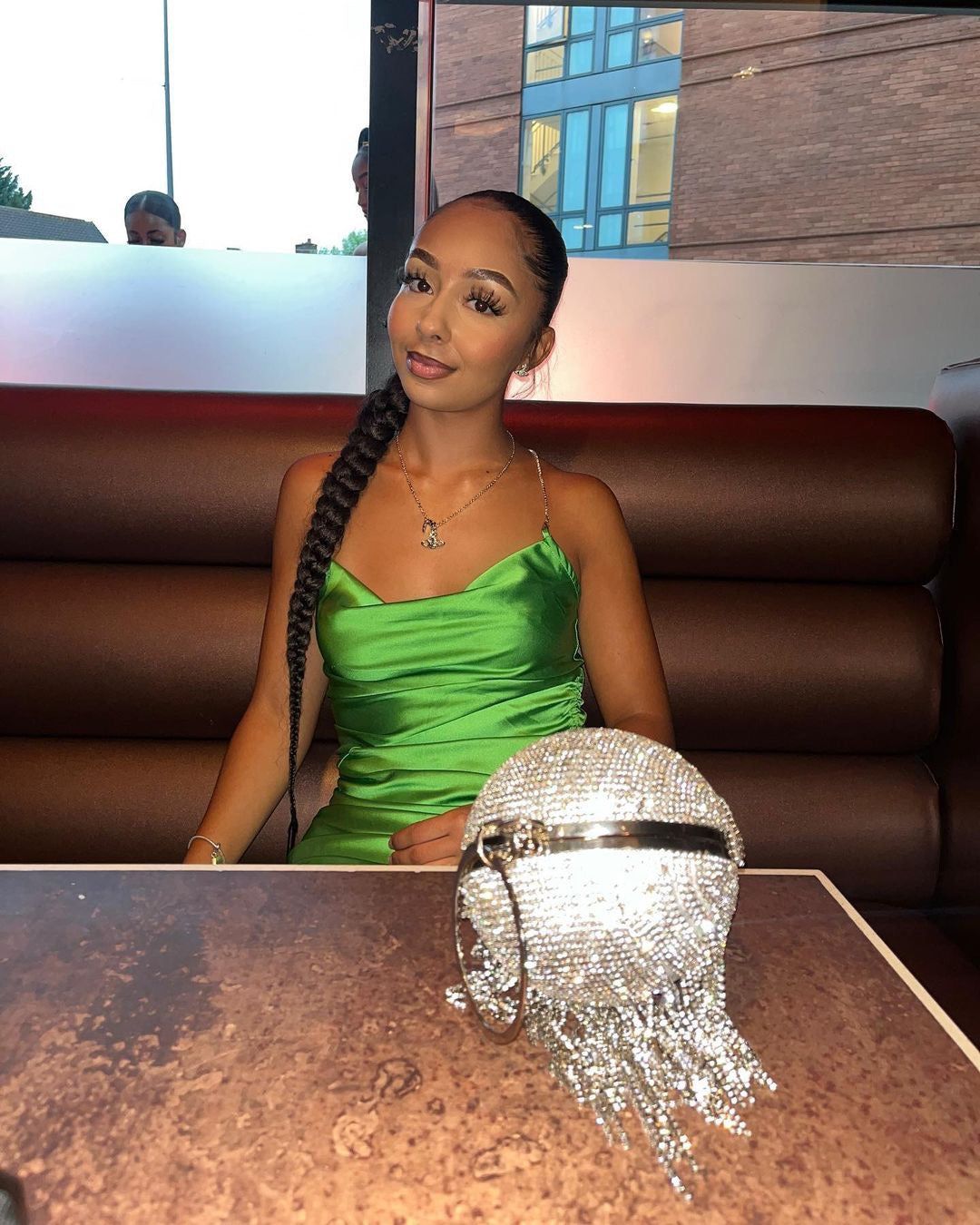 Dazzle Dem Diamante Tassel Ball Clutch sold by Sassyluxe product image thumbnail 2