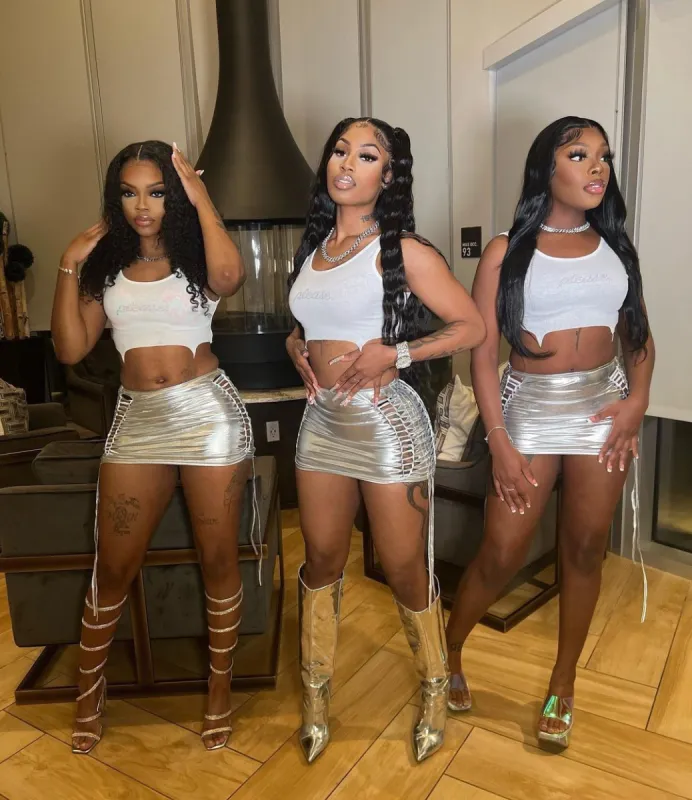 Adastra Metallic Mini Skirt - Silver sold by Sassyluxe